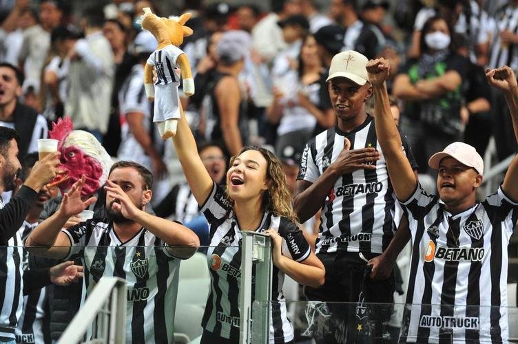Torcida do Atltico no jogo diante do Fortaleza, vlido pela ida da semifinal da Copa do Brasil, no Mineiro