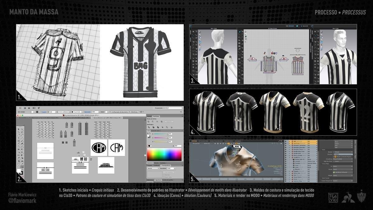 Camisa desenhada por Flvio Markiewicz ganhou o concurso 'Manto da Massa'