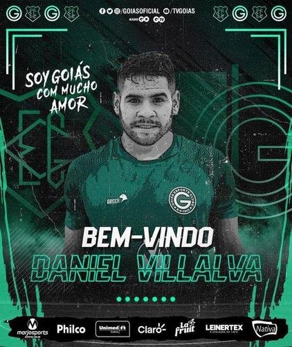 O Gois anunciou a contratao do atacante Daniel Villalba, que estava no Veracruz, do Mxico