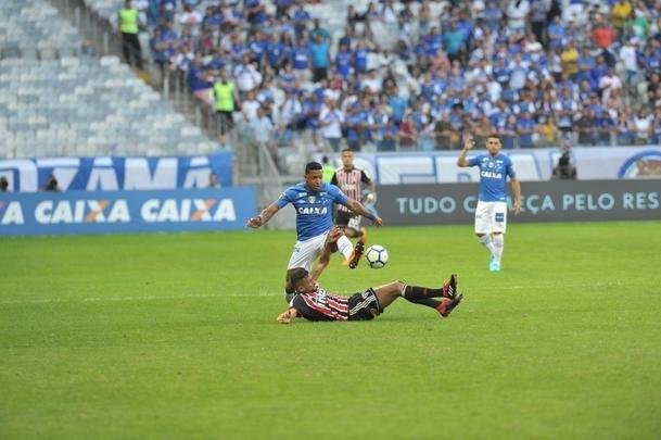 Fotos do jogo entre Cruzeiro e So Paulo