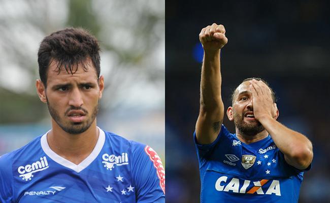 O meia Snchez Mio e o atacante Hernn Barcos defenderam o Cruzeiro na dcada passada