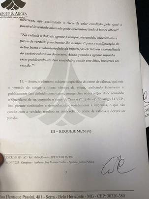 Futuro vice de futebol do Cruzeiro entrou com queixa crime contra Bruno Vicintin, por calúnia. Na quarta-feira, Vicintin acusou Itair de tê-lo ameaçado de morte