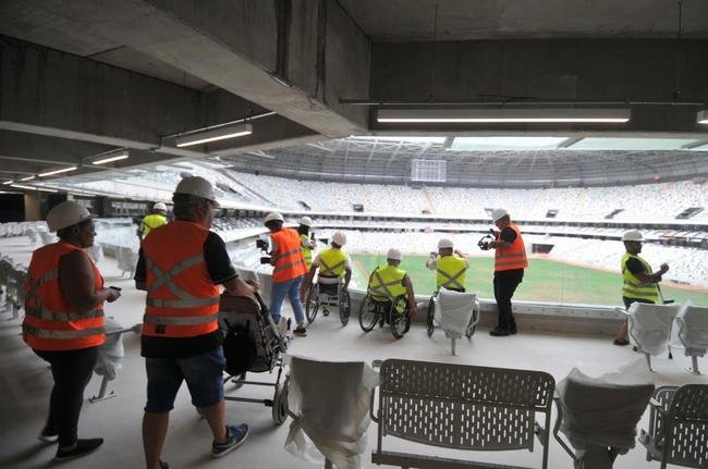 Fotos da visita feita por pessoas com deficincia na Arena MRV, nesta quinta-feira (9/2)
