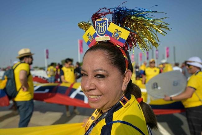 Torcedores do Equador no jogo de abertura da Copa do Mundo