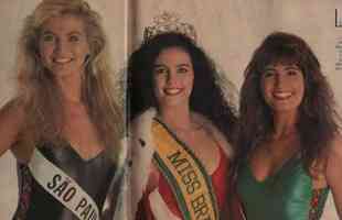 Em 1989, Pel namorou a Miss Brasil Flvia Cavalcante (centro)
