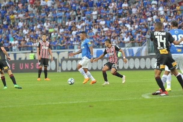 Fotos do jogo entre Cruzeiro e So Paulo