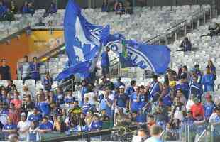 Torcida do Cruzeiro encarou frio e crise de abastecimento para apoiar o time contra o Palmeiras, no Mineiro