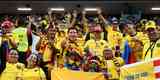 Torcedores do Equador no jogo de abertura da Copa do Mundo