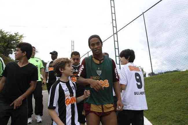 Since his arrival, Ronaldinho has been the center of attention.