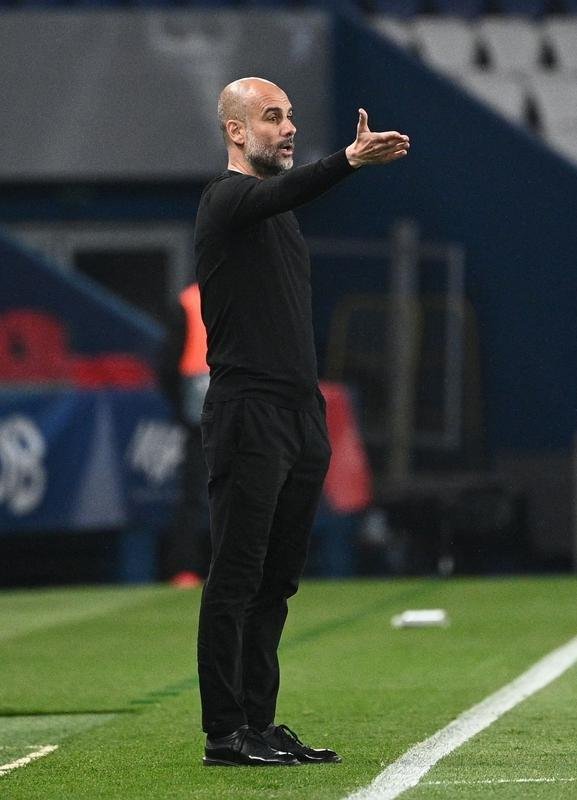 Fotos do jogo de ida da semifinal da Liga dos Campees da Europa, entre PSG e Manchester City, no Parque dos Prncipes, em Paris