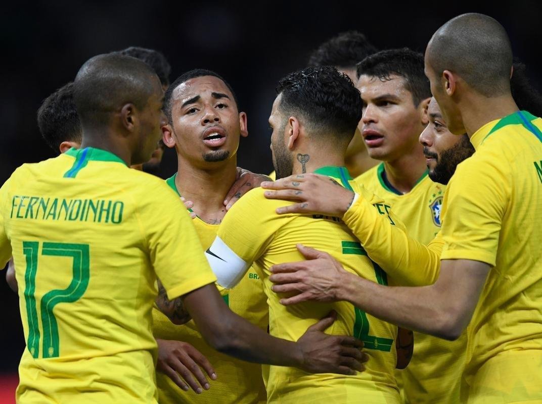 Gabriel Jesus fez, de cabea, o nico gol da vitria brasileira sobre a Alemanha em Berlim