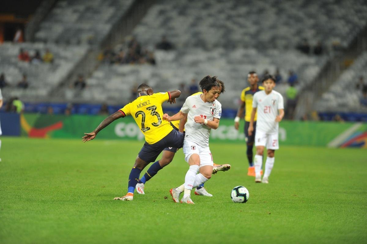 Equador e Japo se enfrentaram no Mineiro pela terceira rodada do Grupo C da Copa Amrica