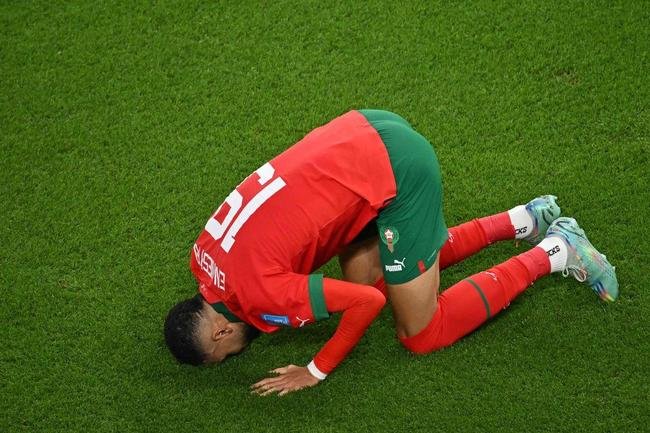 Fotos do gol de Youssef En-Nesyri, de Marrocos, sobre Portugal, pelas quartas de final da Copa do Mundo de 2022, no Catar