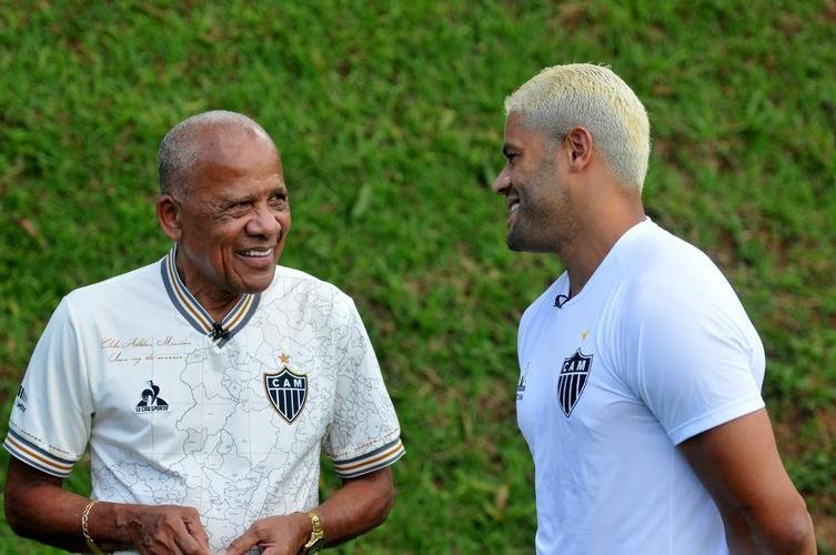Encontro dos campees brasileiros pelo Atletico, Dad Maravilha e Hulk, na Cidade do Galo. 