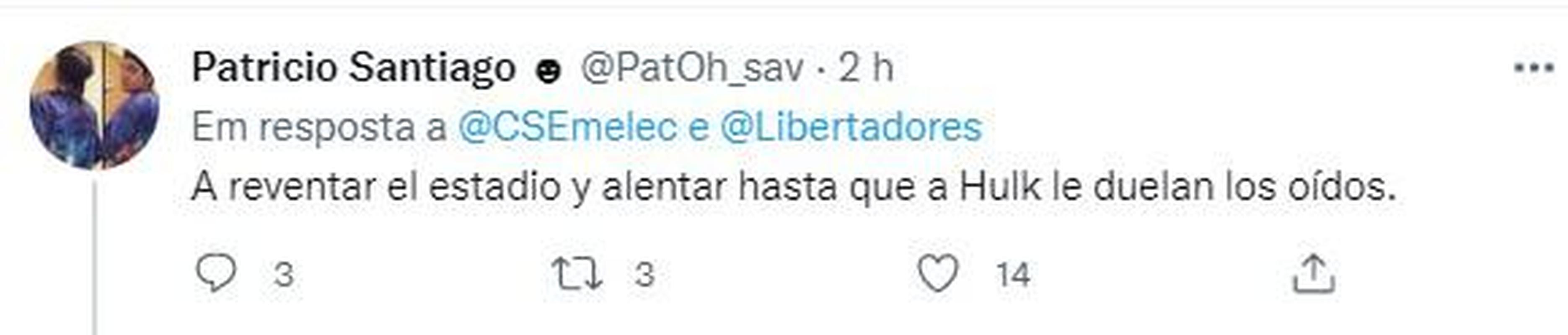 'Vamos explodir o estdio e apoiar at as orelhas do Hulk doerem'.