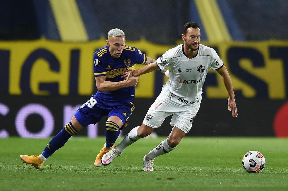 Fotos do jogo entre Boca Juniors e Atltico, na Bombonera, em Buenos Aires, pela ida das oitavas de final da Copa Libertadores de 2021