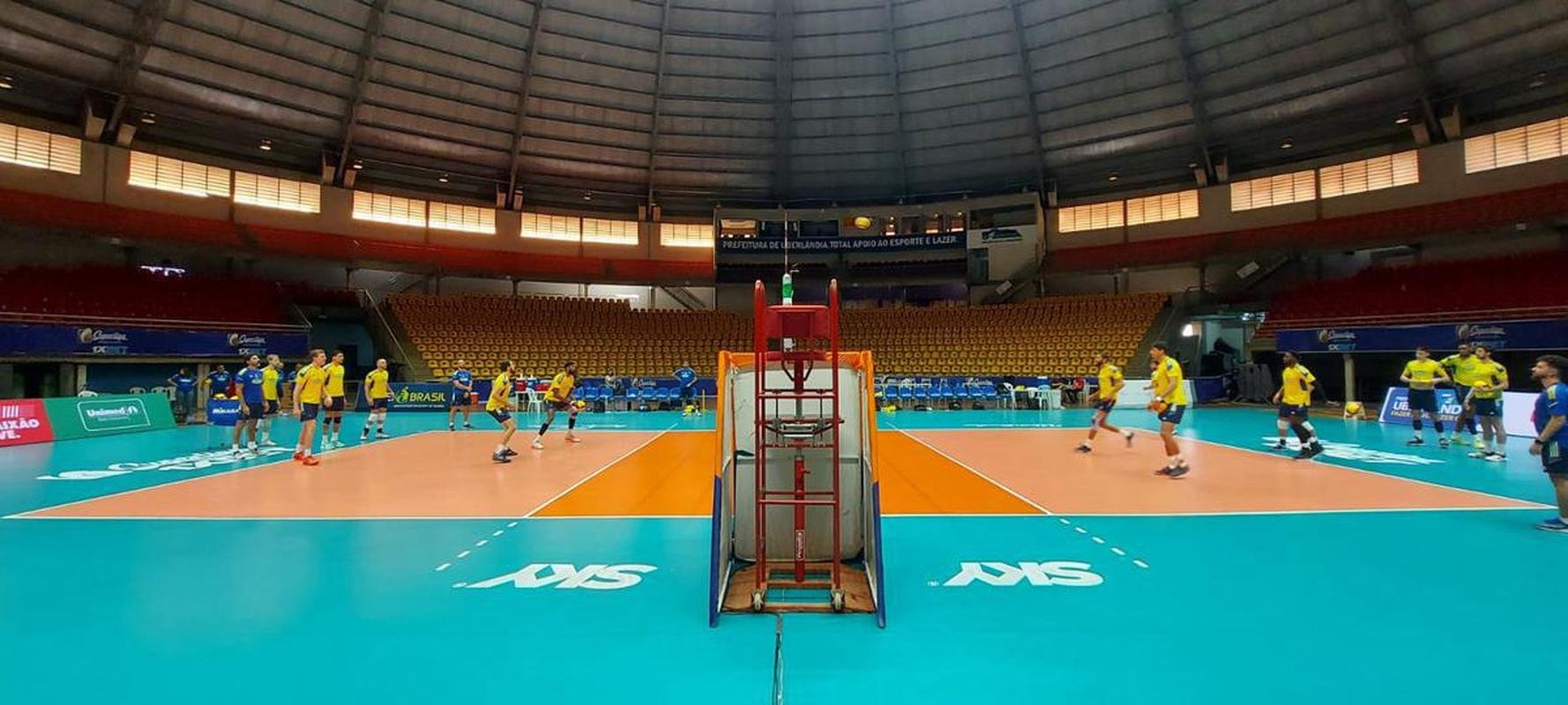 Cruzeiro treina no Sabiazinho, em Uberlndia, antes da deciso contra o Minas na Superliga Masculina