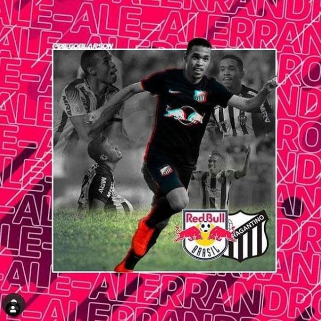 O Bragantino anunciou a contratao do atacante Alerrandro, que estava no Atltico