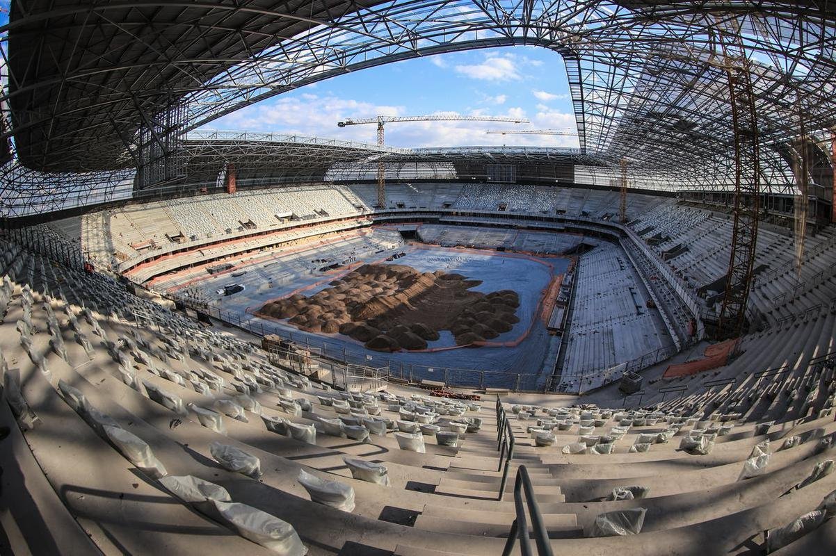 Arena MRV segue em ritmo acelerado de obras. Previso de concluso do estdio foi atualizada para dezembro.