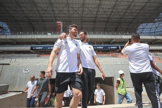 Na manh deste sbado (24/9), jogadores, comisso tcnica e diretoria do Atltico visitaram as obras da Arena MRV, futura casa do Galo.