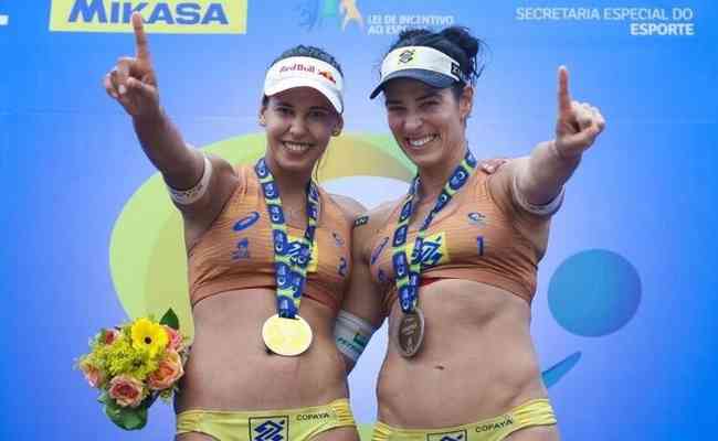 gatha e Duda representaro Brasil no vlei de praia