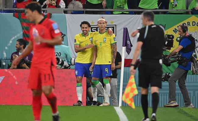 Richarlison foi o autor do terceiro gol do Brasil na vitria sobre a Coreia do Sul