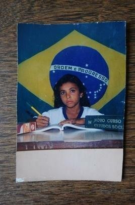Nesta foto rara, Marta na escola, em perodo anterior  passagem pelo Santa Cruz