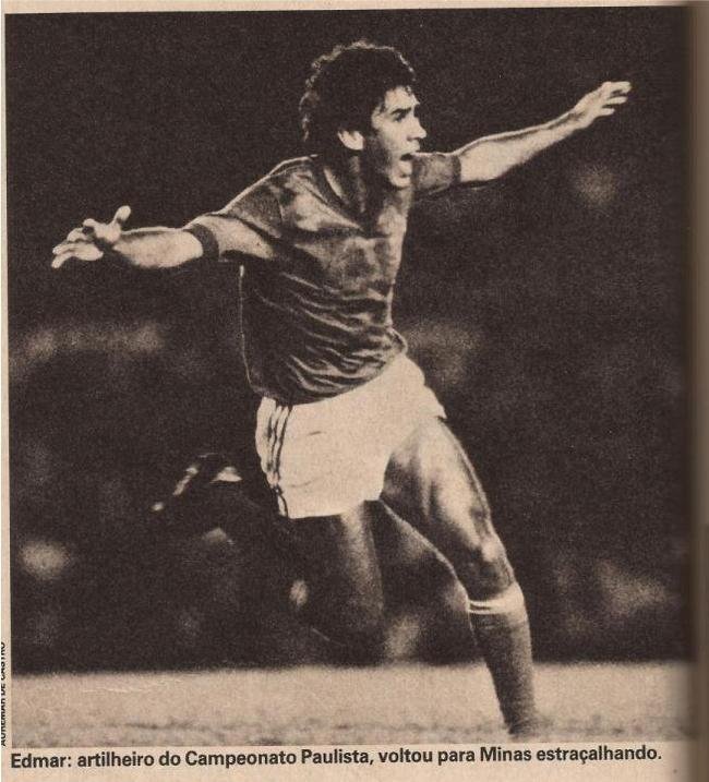 36 - Edmar - 55 gols em 118 jogos (1980; 1981 a 1983)