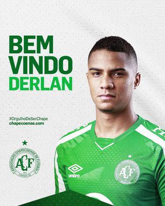 A Chapecoense anunciou a contratao do zagueiro Derlan, que estava no Cricima