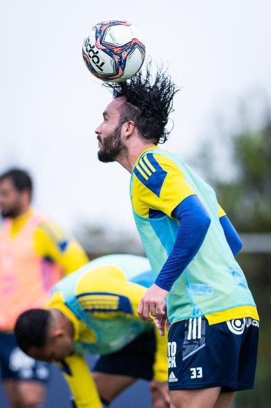 Jogadores do Cruzeiro treinaram na manh deste domingo na Toca da Raposa II