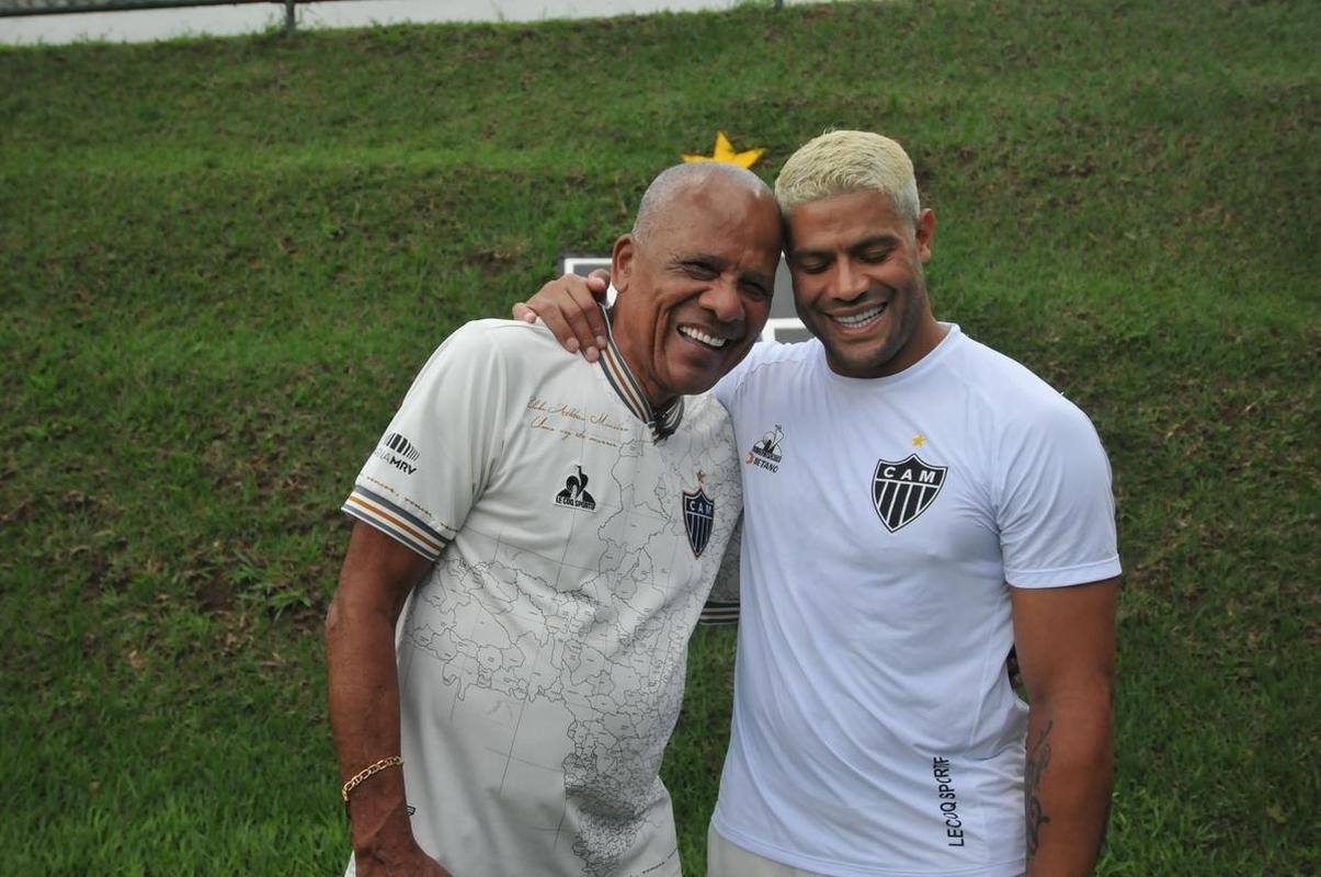 Encontro dos campees brasileiros pelo Atletico, Dad Maravilha e Hulk, na Cidade do Galo. 