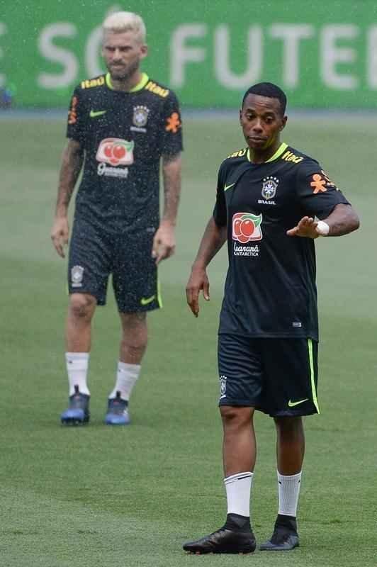 Treino da Seleo Brasileira no Engenho, no Rio de Janeiro, visando ao Jogo da Amizade
