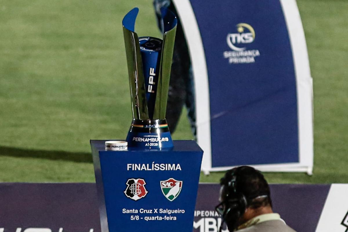 Sem torcida, devido ao protocolo de segurança contra a pandemia de Covid-19, o estádio do Arruda recebeu Santa Cruz e Salgueiro na decisão do 106º Campeonato Pernambucano, em 2020.