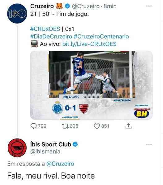 Chuva de memes na internet! Torcedores rivais no perdoaram o Cruzeiro pela derrota para o Oeste, lanterna da Srie B com 26 pontos, por 1 a 0, no Independncia.