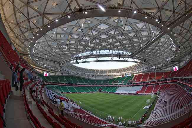 Estádio Al Thumama: arena da Copa tem capacidade para 40 mil torcedores e fica em Doha, capital do Catar. Foi projetado por pessoas nascidas no país e reflete tradição familiar catari
