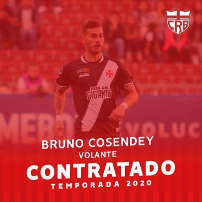 O CRB anunciou a contratao do volante Bruno Cosendey, que estava no Cricima