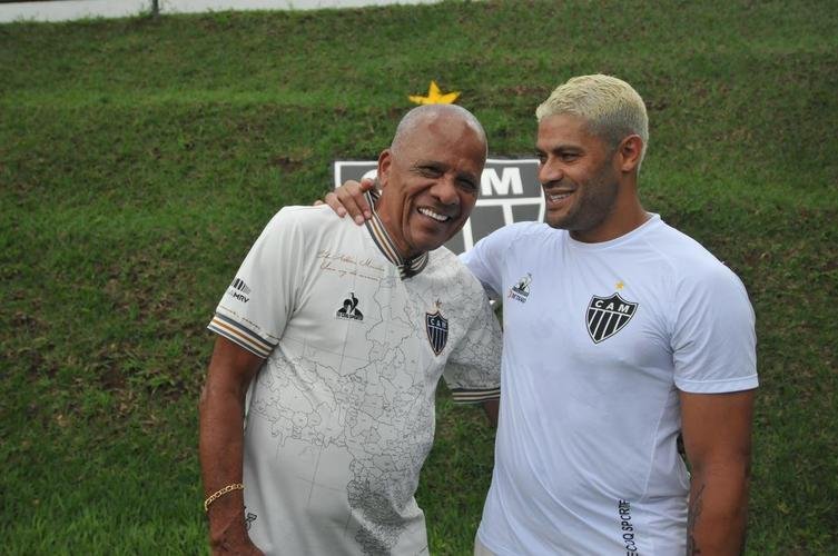 Encontro dos campees brasileiros pelo Atletico, Dad Maravilha e Hulk, na Cidade do Galo. 