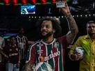 Marcelo  apresentado  torcida do Fluminense com muita festa no Maracan