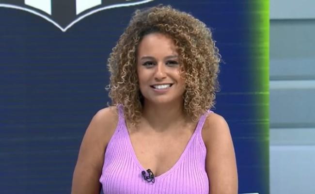 A apresentadora revelou seu time do corao durante o programa Altas Horas