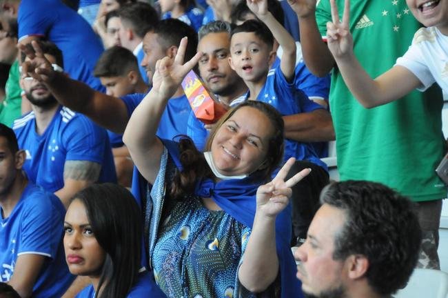 Fotos da torcida do Cruzeiro, no Mineiro, na partida contra a Ponte Preta pela 13 rodada da Srie B do Campeonato Brasileiro. Mineiro recebeu grande pblico mais uma vez