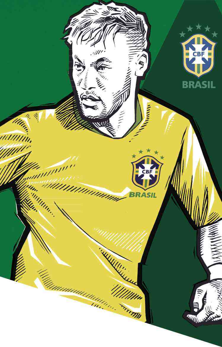 Camiseta 1ª Brasil Mundial 2018 Neymar Amarillo