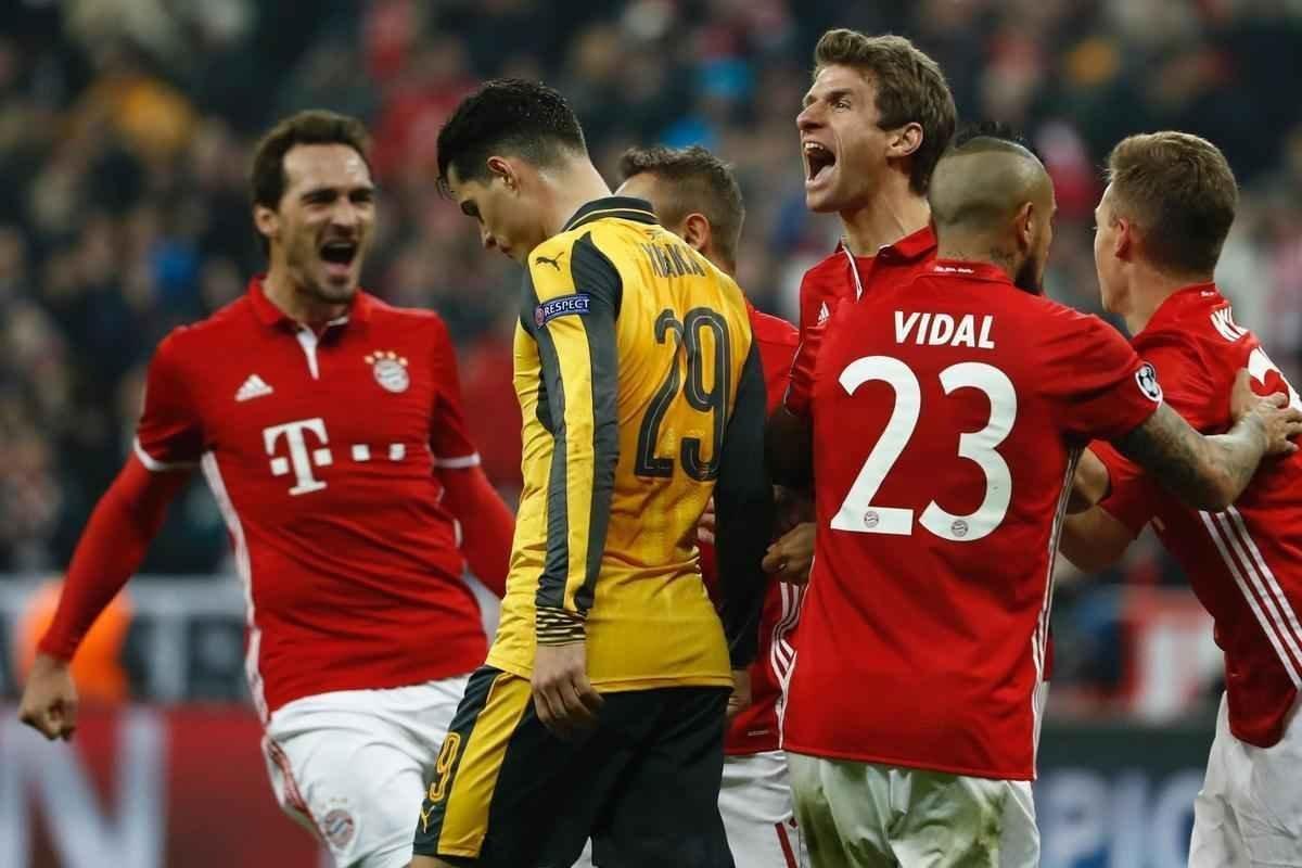 Thiago Alcntara (2), Robben, Lewandowski e Muller marcaram os gols alemes; Snchez descontou para o Arsenal