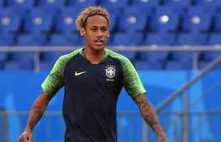 Neymar durante treino na Arena Rostov na Copa do Mundo da Rssia