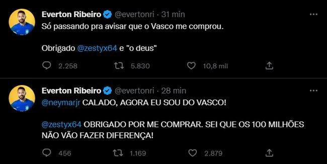 Jogadores que estiveram no Flamengo em 2022 foram hackeados no Twitter