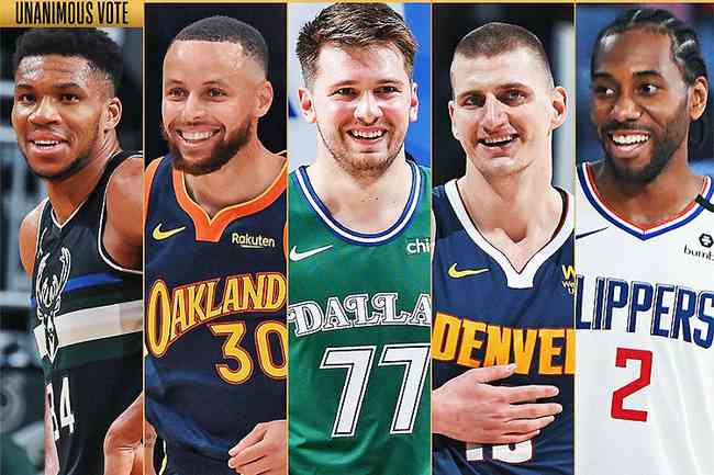 Quinteto ideal da NBA na temporada 2020/21: Antetokounmpo teve escolha unânime