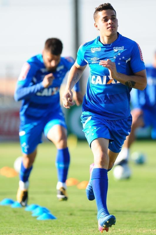 Fotos do ltimo treino do Cruzeiro antes do jogo contra o Grmio pela Primeira Liga (Gladyston Rodrigues/EM D.A Press)