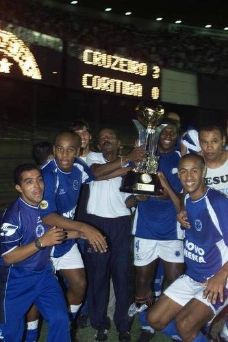 Em 2001, o Cruzeiro seguiu com Topper e Fiat. A Topper lanou uma primeira camisa para a disputa da Copa Libertadores, com detalhes laterais brancos. O uniforme tambm foi usado em outros jogos, como na campanha do ttulo da Copa Sul-Minas daquele ano.