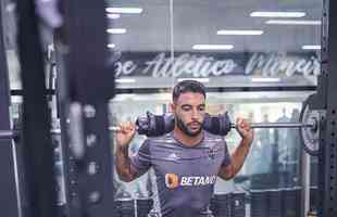 Treino do Atltico na Cidade do Galo, na manh desta tera-feira (11/10).