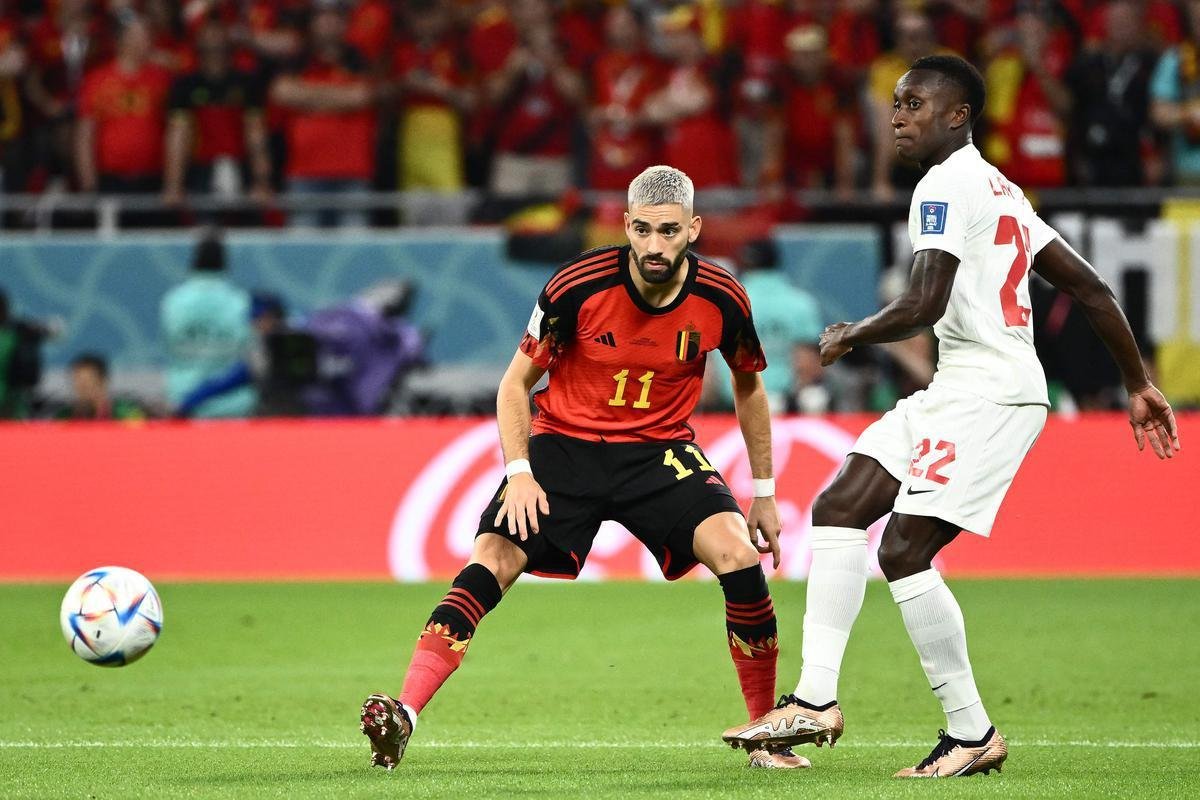 Fotos do jogo entre Blgica e Canad pelo Grupo F da Copa do Mundo