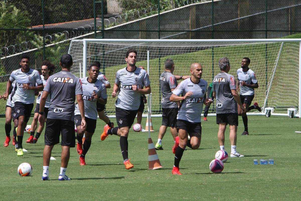 Imagens do treino do Atltico